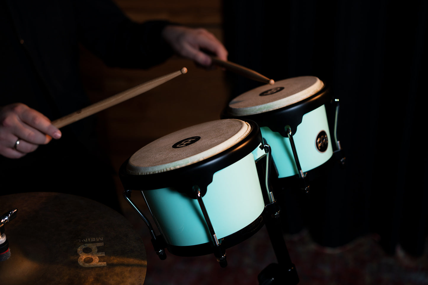 MEINL Percussion Journey Series Bongo 6 1/2" Macho & 7 1/2" Hembra - Seafoam Green