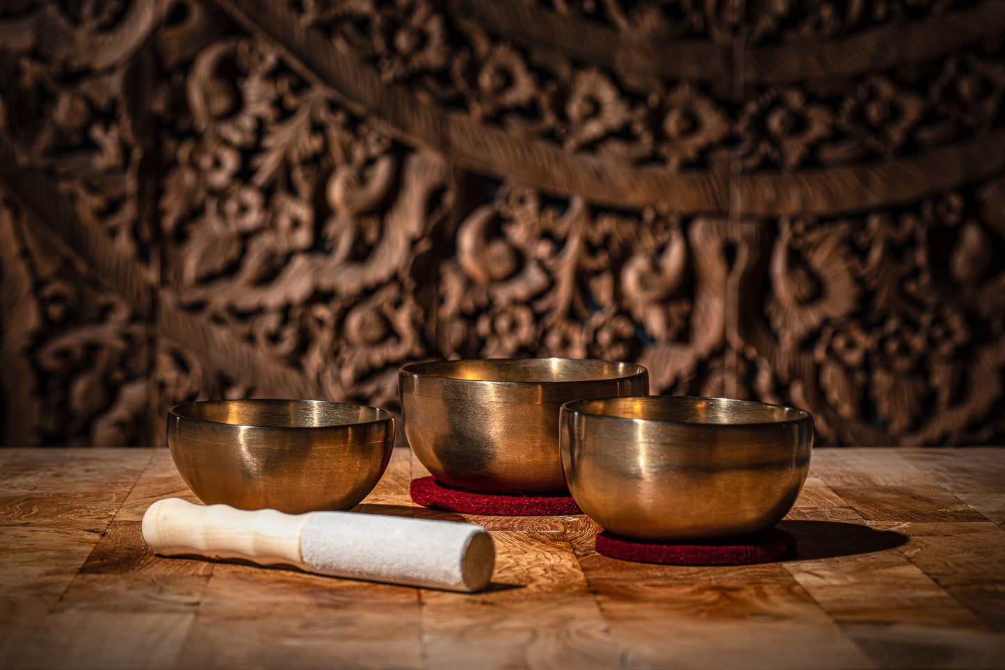 MEINL Sonic Energy Universal Series Singing Bowl Set 4 teilig - 400/500/600g + Mallet