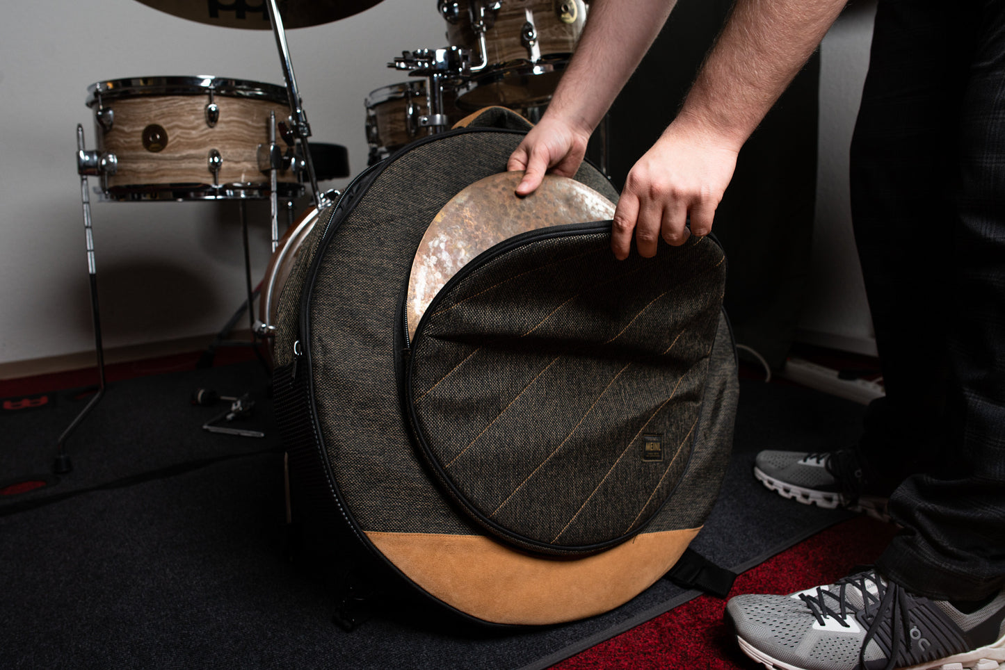 MEINL Cymbals Classic Woven Cymbal Bag - 22” Mocha Tweed