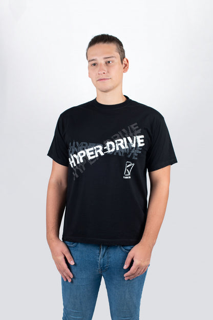 Tama t-shirt in black with "Hyperdrive" front- and backprint