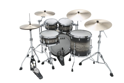 TAMA STAR Walnut Shell Kit 4 teilig - Satin Black Japanese Sen Burst/Chrom HW