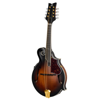 ORTEGA F-Style Serie Mandolin 8 String - Solid Spruce / Solid Flamed Antique Violin Oil + Bag