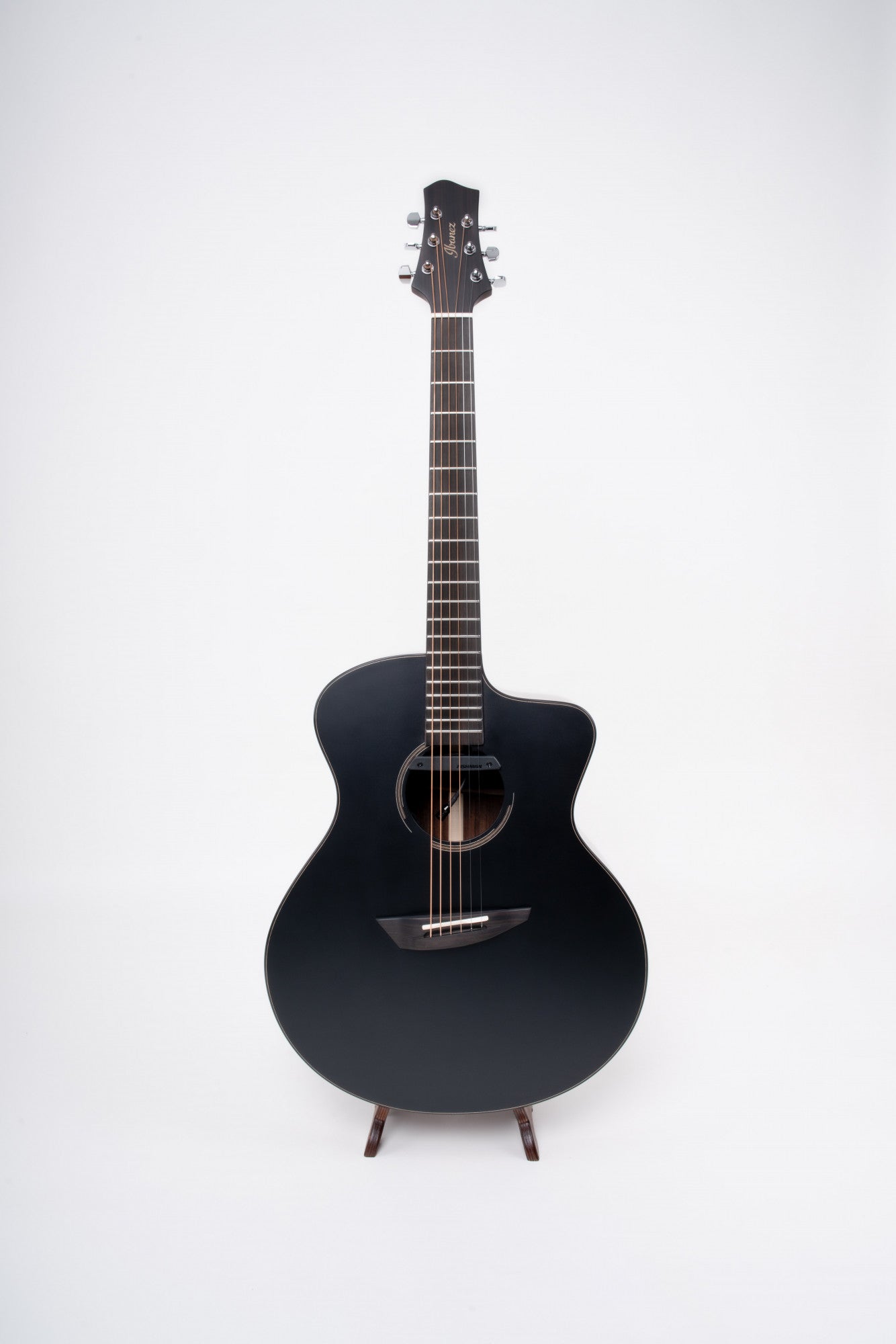 IBANEZ Jon Gomm Signature Acoustic Guitar 6-String - Black Satin Top / Natural High Gloss Back and Sides + Case
