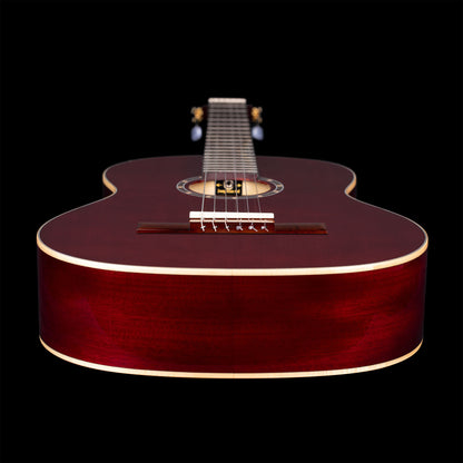 ORTEGA Family Series Pro 4/4 Slim Neck Konzertgitarre 6 String - Weinrot + Bag