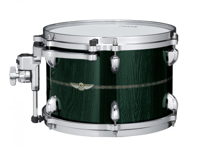 TAMA STAR Bubinga Rack Tom 10" x 7" - Dark Green Cordia/Chrome HW/Inlay: Only Outside