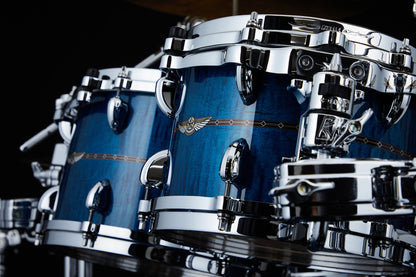 TAMA STAR Maple Rack Tom 10" x 7" - Ocean Blue Curly Maple/Chrom HW/mit Inlay (outside)