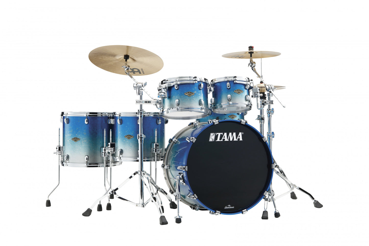 TAMA Starclassic Walnut/Birch Lacquer Shell Kit 5 pcs - Molten Blue Ice Fade/Chrome HW