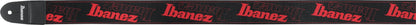 IBANEZ Design Strap - Black/Red Logos