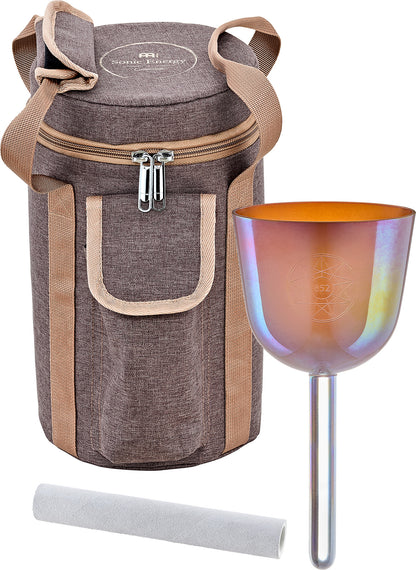 Meinl Sonic Energy 3,75" Essence Solfeggio Crystal Singing Bowl La 852 Hz, Mango Mojito