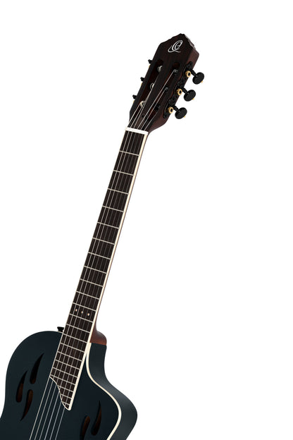 ORTEGA TourPlayer DeLuxe Nylon String Guitar 6-String - Spruce Black + Gig Bag