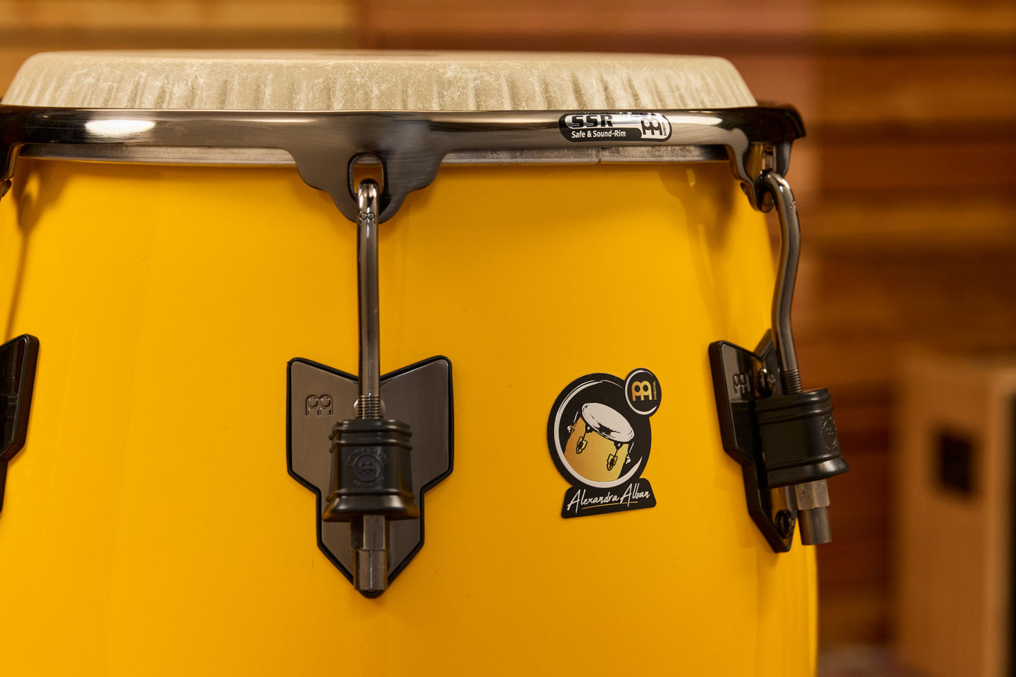 MEINL Percussion Artist Series Alexandra Alban Signature 12 1/2" Tumba - Sunrise Yellow