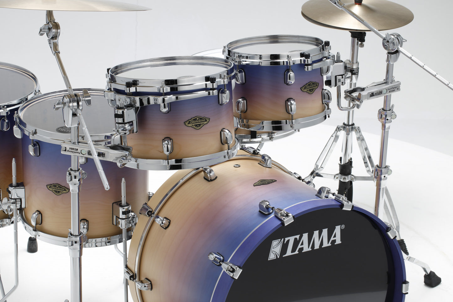 TAMA Starclassic Walnut/Birch Lacquer Shell Kit 5 teilig - Satin Purple Atmosphere Fade/Chrom HW