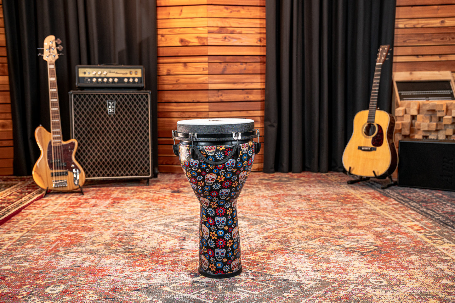 MEINL Percussion Jumbo Djembe 12" - Day Of The Dead