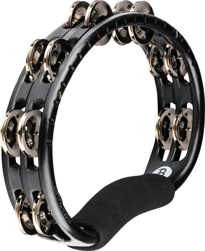 MEINL Percussion Traditional ABS Series Hand Held Molded ABS Tambourine - Black/vernickelte Stahl Jingles
