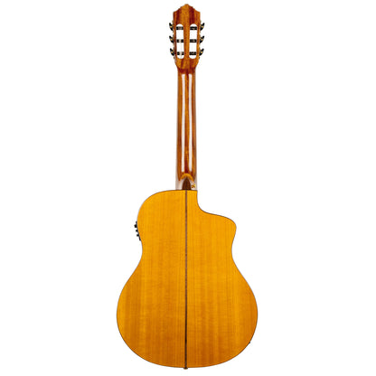 ORTEGA Family Series Pro 4/4 Konzertgitarre 6 String Lefty - Massive Fichte / Cypress Gloss Stain Yellow + Bag