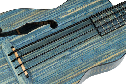 ORTEGA Bamboo Serie Short Scale Uke Bass 4 String - Solid Bamboo Stonewashed + Bag