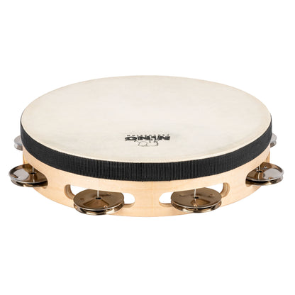 NINO Percussion Tamburin mit Kunststofffell - 8” einreihig