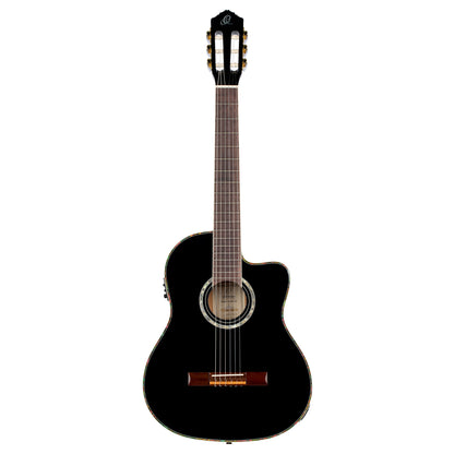 ORTEGA Family Series Pro 4/4 Classical Guitar 6 String - Solid Spruce / Mahogany Black + Gig Bag