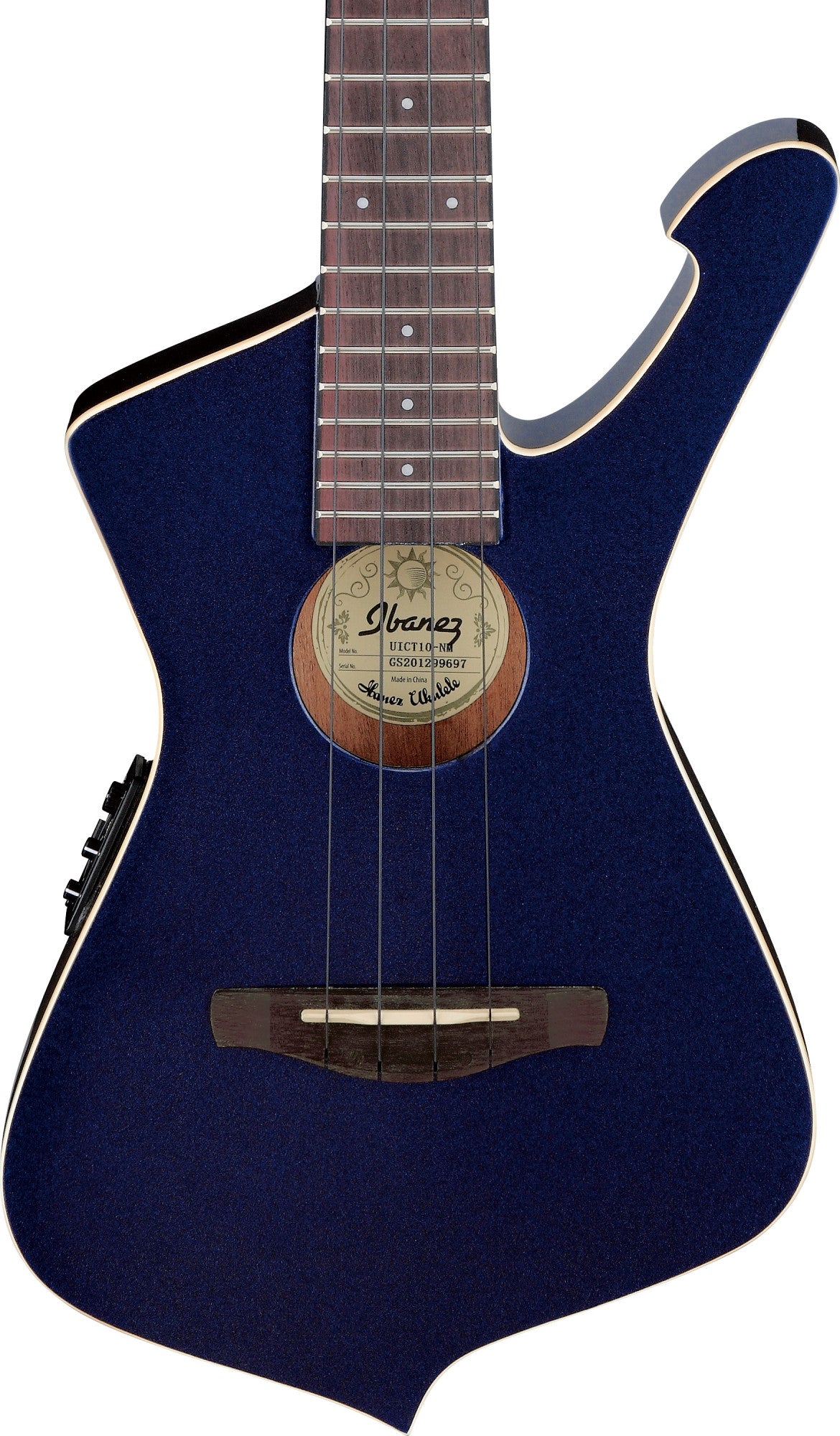 IBANEZ Iceman Tenor Ukulele 4-String - Midnight Metallic + Gigbag