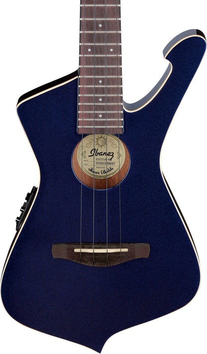 IBANEZ Iceman Tenor Ukulele 4-String - Midnight Metallic + Gigbag