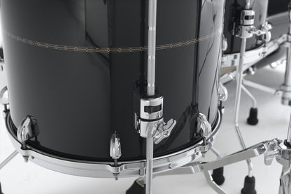 TAMA STAR Maple Floor Tom 14" x 14" - Smoky Black/Chrom HW/mit Inlay (outside)