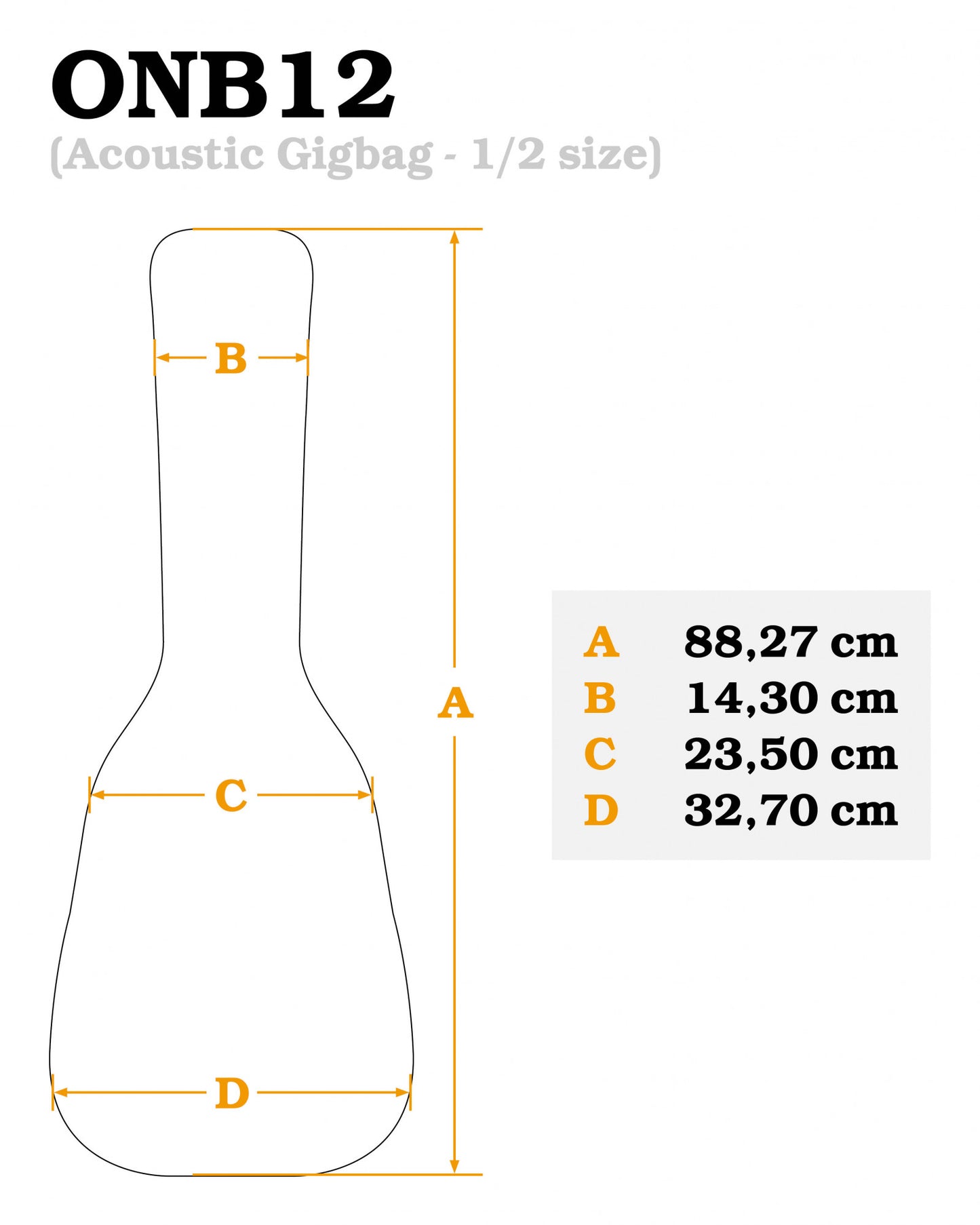 ORTEGA Pro Series 1/2 Classical-Guitar-Bag - Brown/Black