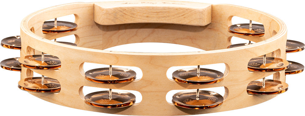 MEINL Percussion Artisan Edition Series Dual-Row Wood Tambourine - 10"