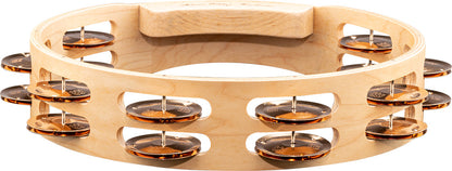 MEINL Percussion Artisan Edition Series Dual-Row Wood Tambourine - 10"