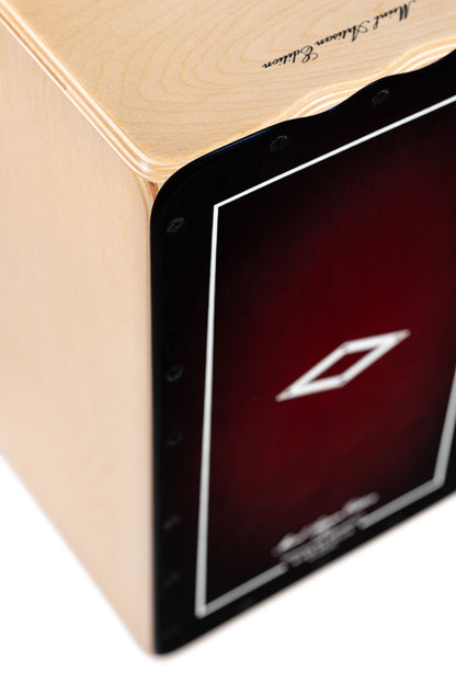 MEINL Percussion Artisan Edition Series String Cajon Tango Line - Red Fade