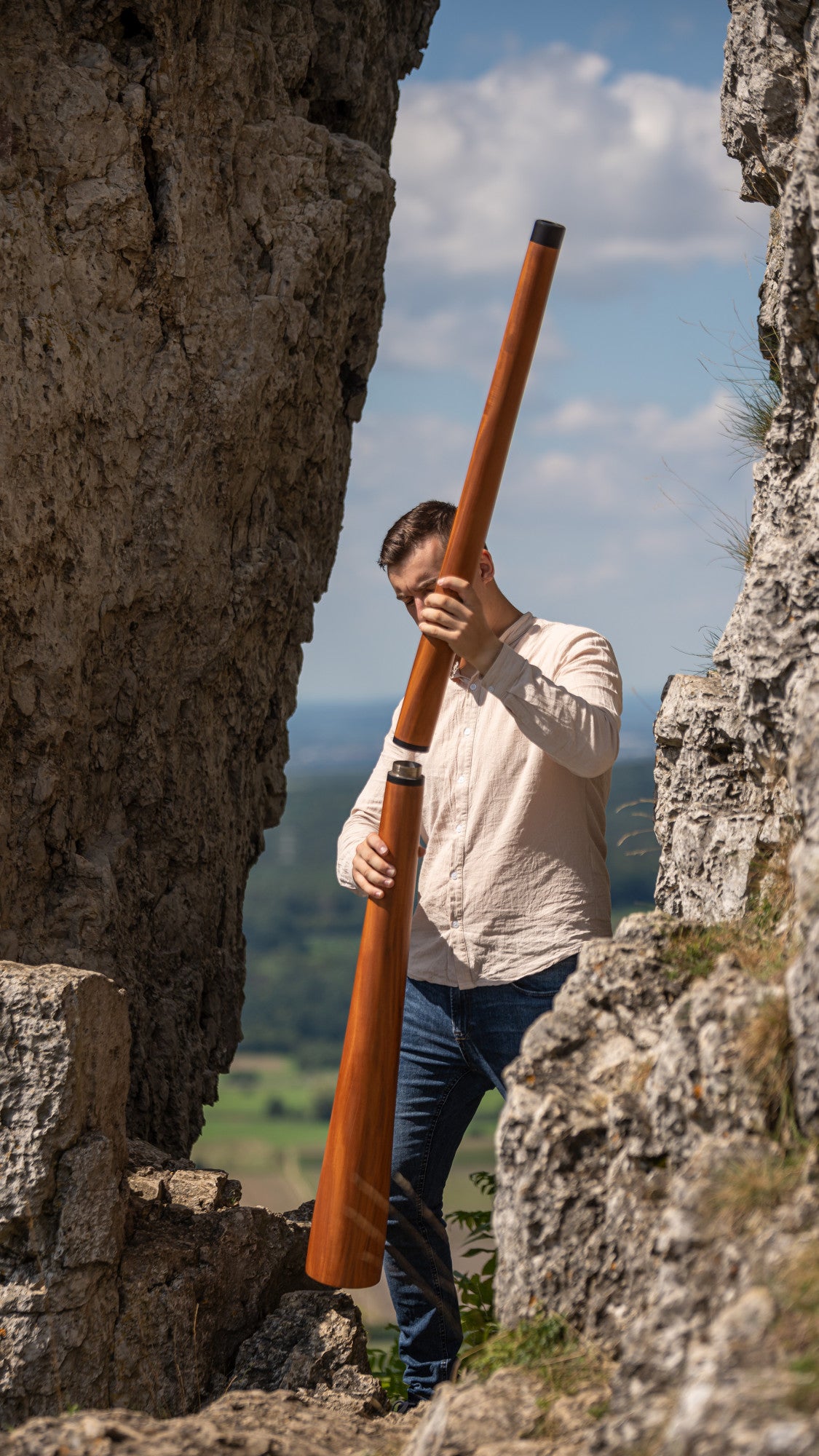 Meinl Sonic Energy Sliced Pro Didgeridoo - D Stimmung - Natur
