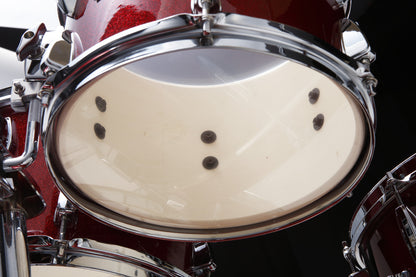TAMA Imperialstar Drum Set 5 teilig - Burnt Red Mist/Chrom HW + MEINL Cymbals HCS Cymbal Kit/Stage Master Double-Braced Hardware Kit