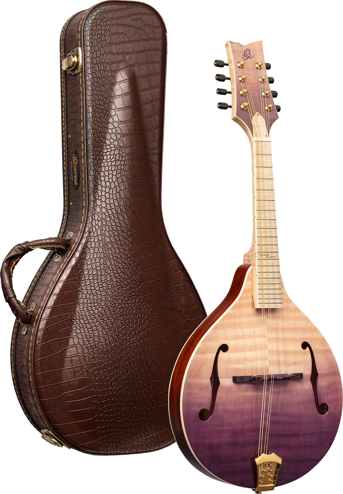 ORTEGA Americana Series A-Style Mandolin + Croco Leather Case
