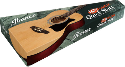 IBANEZ Jampack Akustikgitarren-Set 6-String - Open Pore Natural + Gigbag, Gurt, Stimmgerät & Plektren