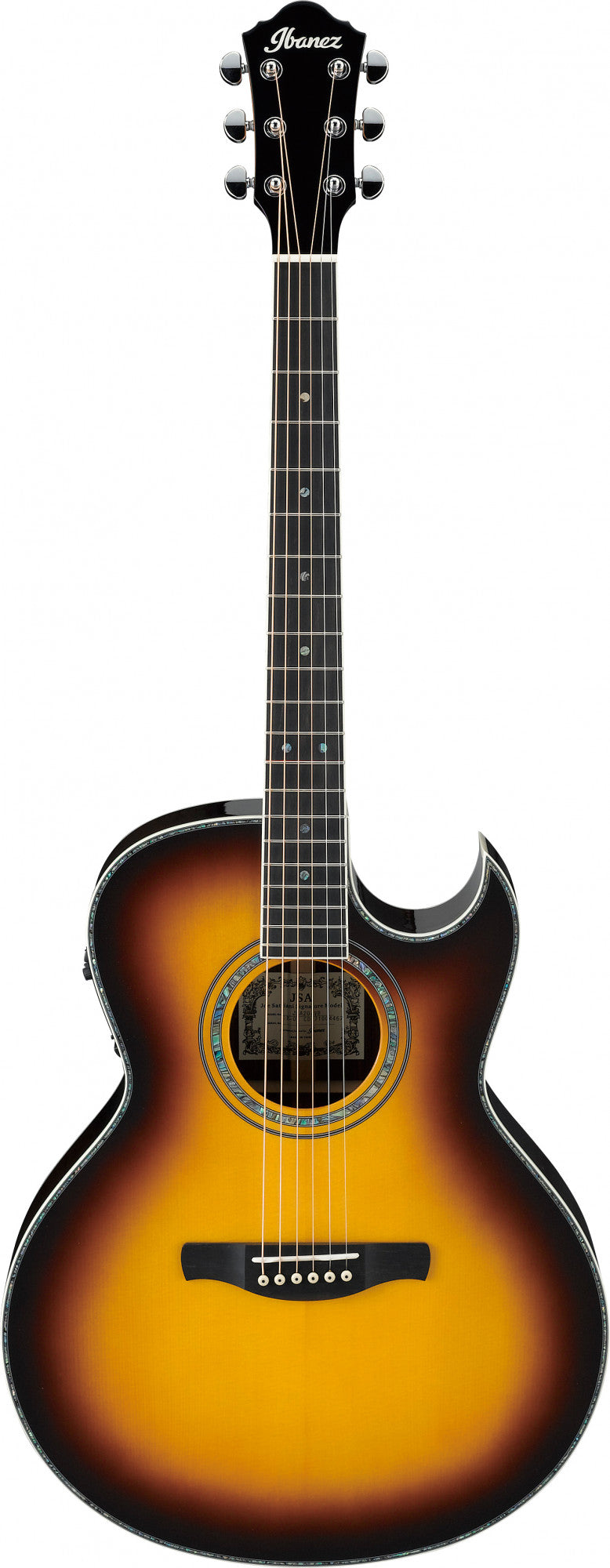 IBANEZ Joe Satriani Signature Acoustic Guitar 6-String - Vintage Burst + Case