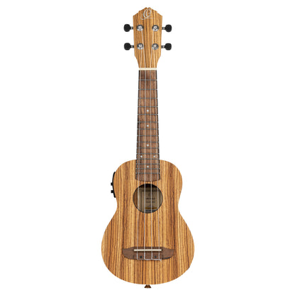 ORTEGA Timber Serie Sopran Preamp Ukulele 4 String - Zebrawood Natural + Bag