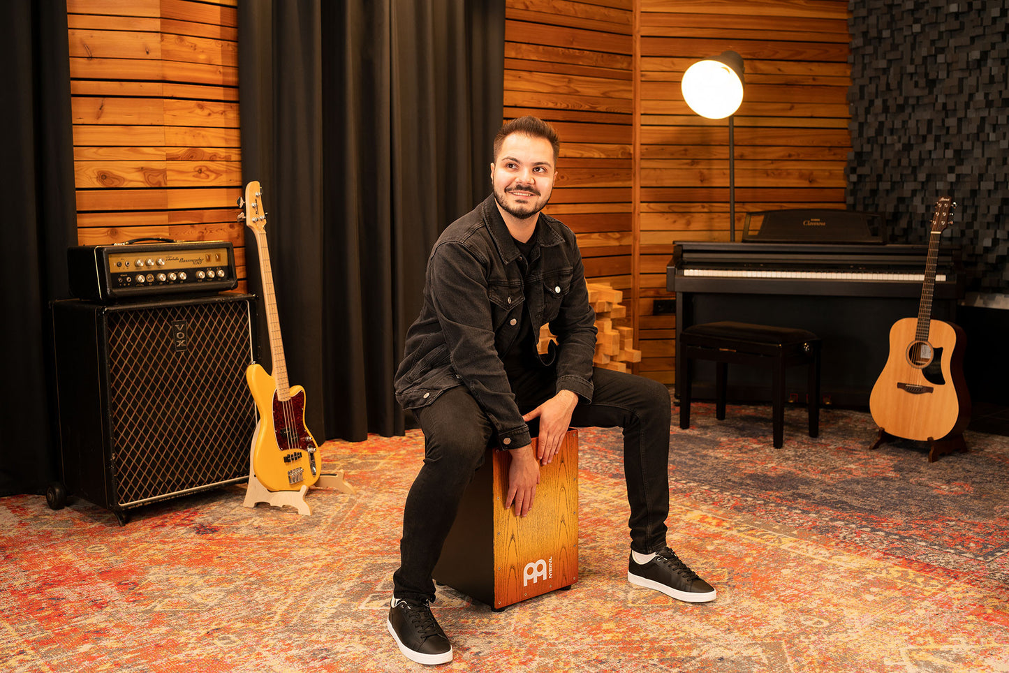 MEINL Percussion Headliner® Series Snare Cajon - Sonoran Amber Fade
