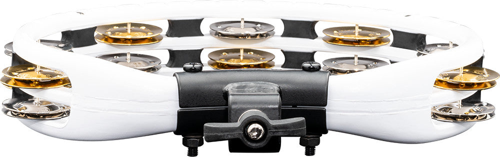 MEINL Percussion Traditional Mountable ABS Series Molded ABS Tambourine - White/Mixed Jingles