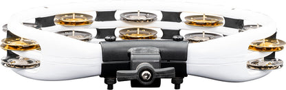 MEINL Percussion Traditional Mountable ABS Series Molded ABS Tambourine - White/Mixed Jingles
