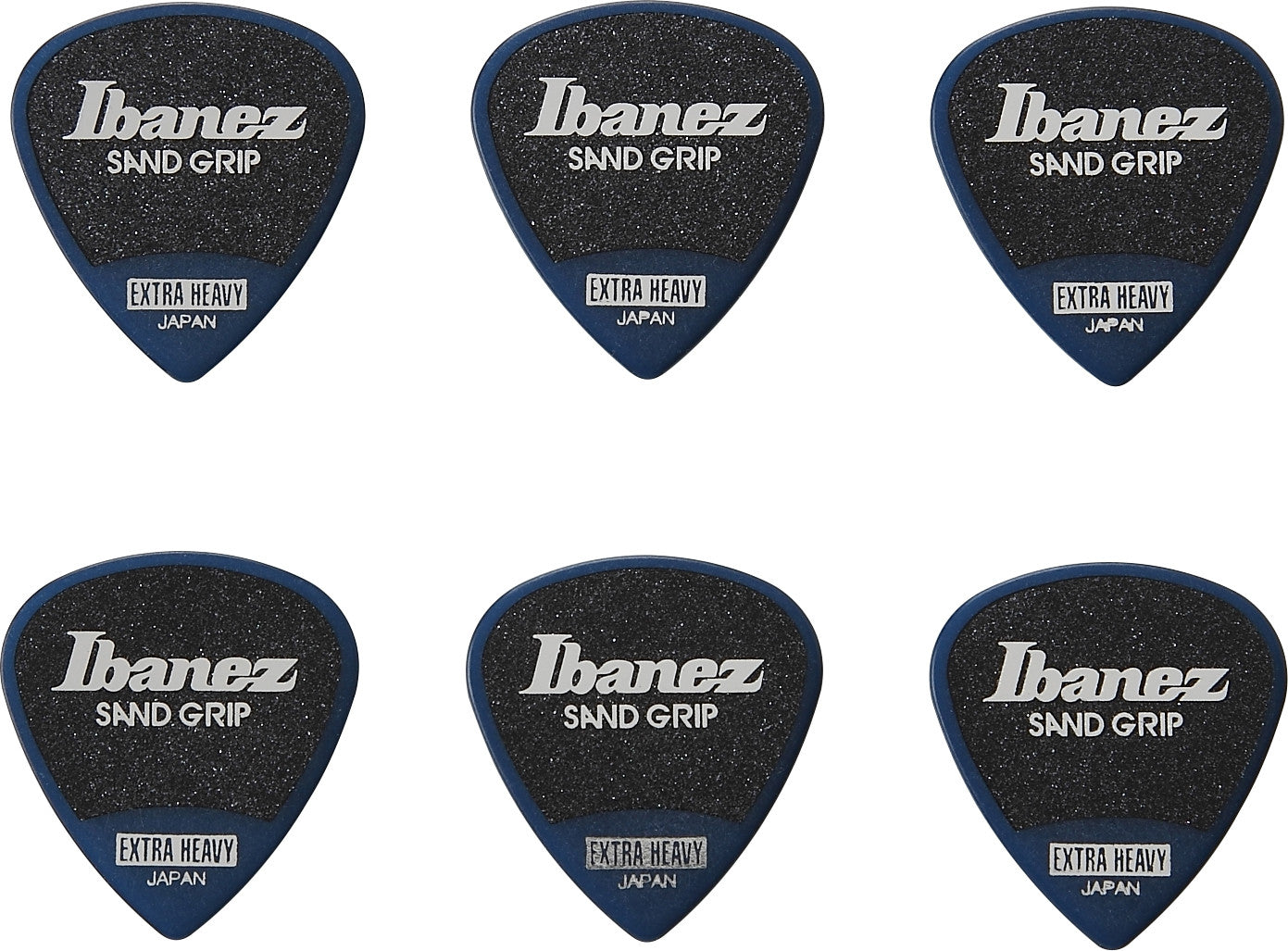 IBANEZ Grip Wizard Series Sand Grip Flat Picks - 6 pcs