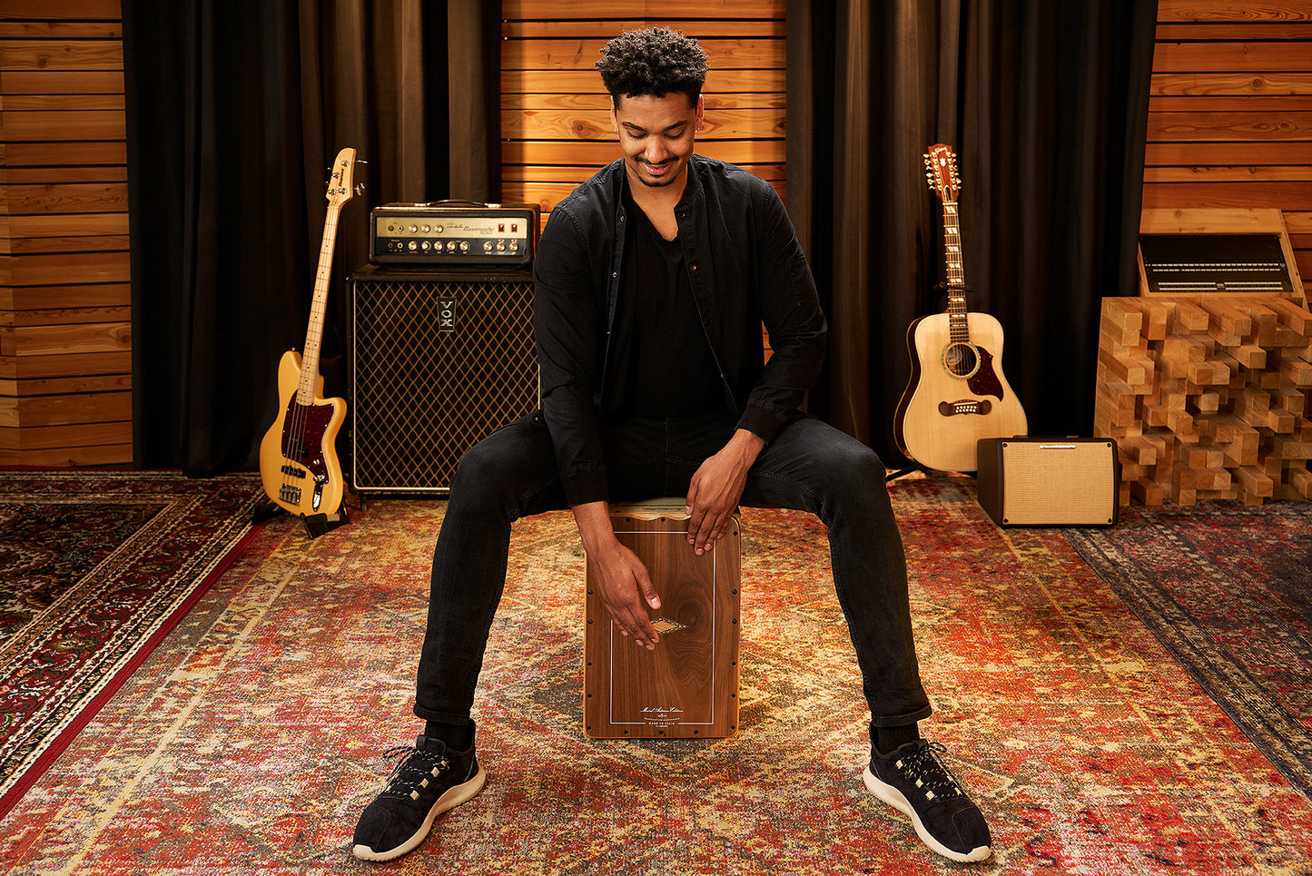 MEINL Percussion Artisan Edition Serie String Cajon Cantina Line - Walnut