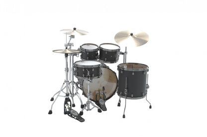 TAMA Starclassic Maple Lacquer Shell Kit 4 teilig - Flat Black/Smoked Black Nickel HW