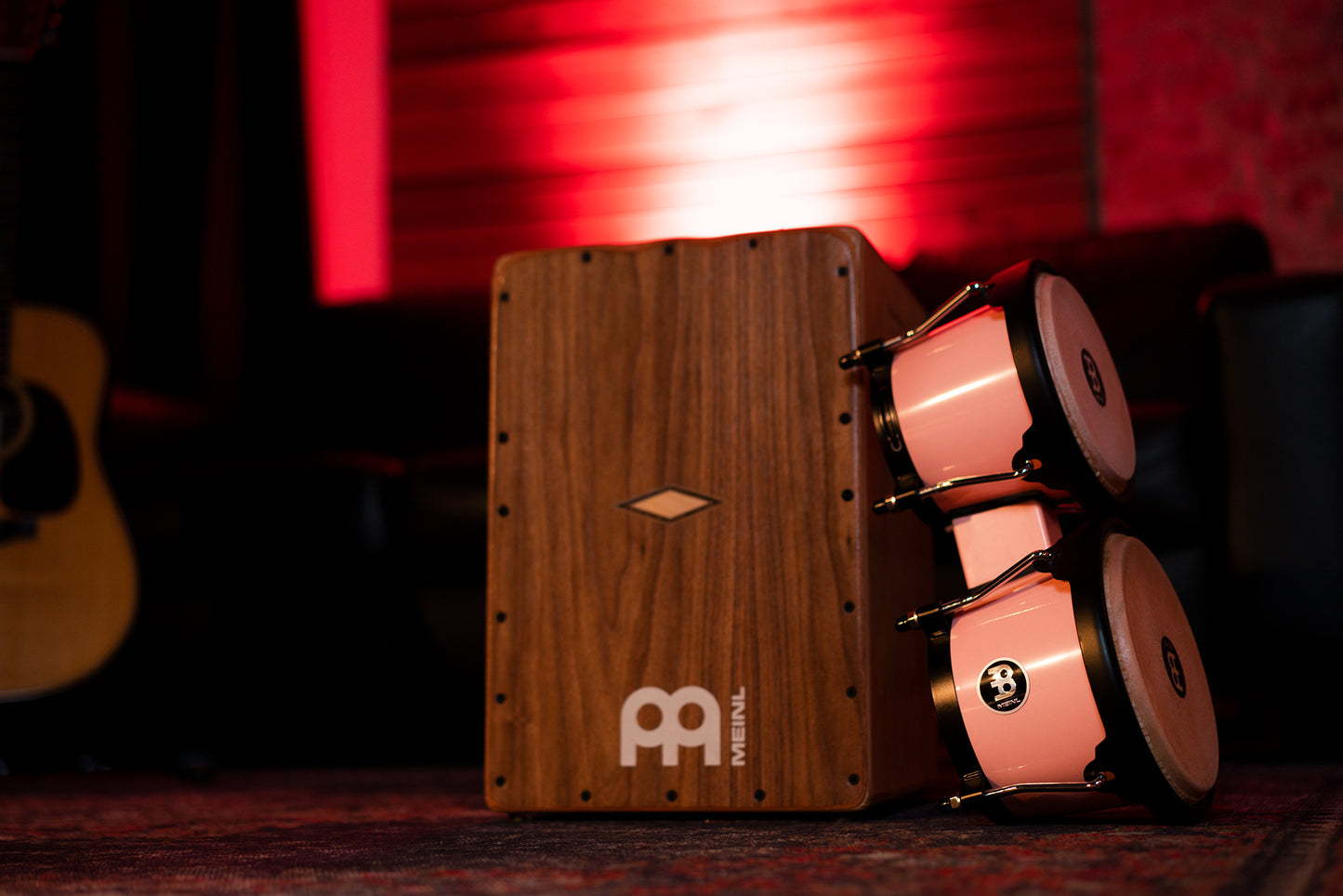 MEINL Percussion Journey Series Bongo 6 1/2" Macho & 7 1/2" Hembra - Flamingo Pink