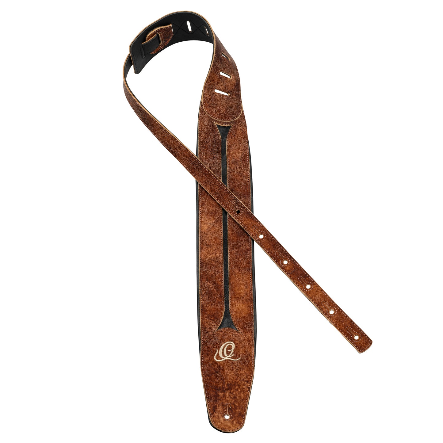 ORTEGA Genuine-Leather Bass-Strap - Chestnut Tree