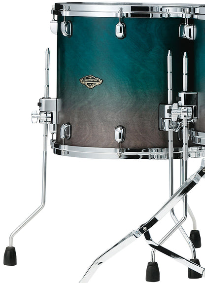 TAMA Starclassic Walnut/Birch Lacquer Floor Tom 18" x 16" - Satin Sapphire Fade/Chrom HW