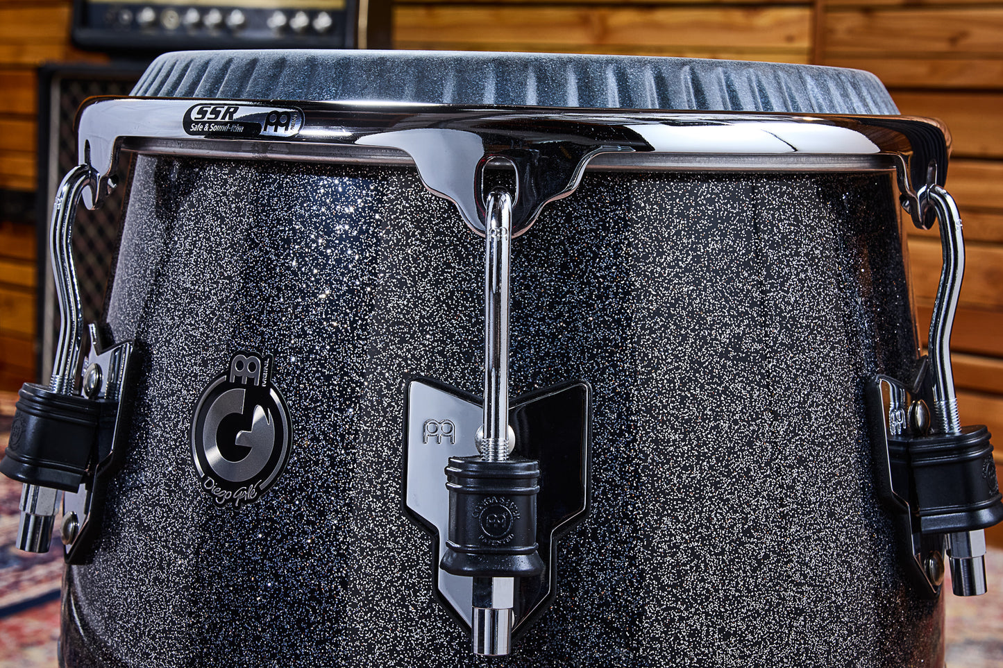 MEINL Percussion Artist Series Diego Galé Quinto 11"/REMO® Black Calfskin Skyndeep Heads - Midnight Star