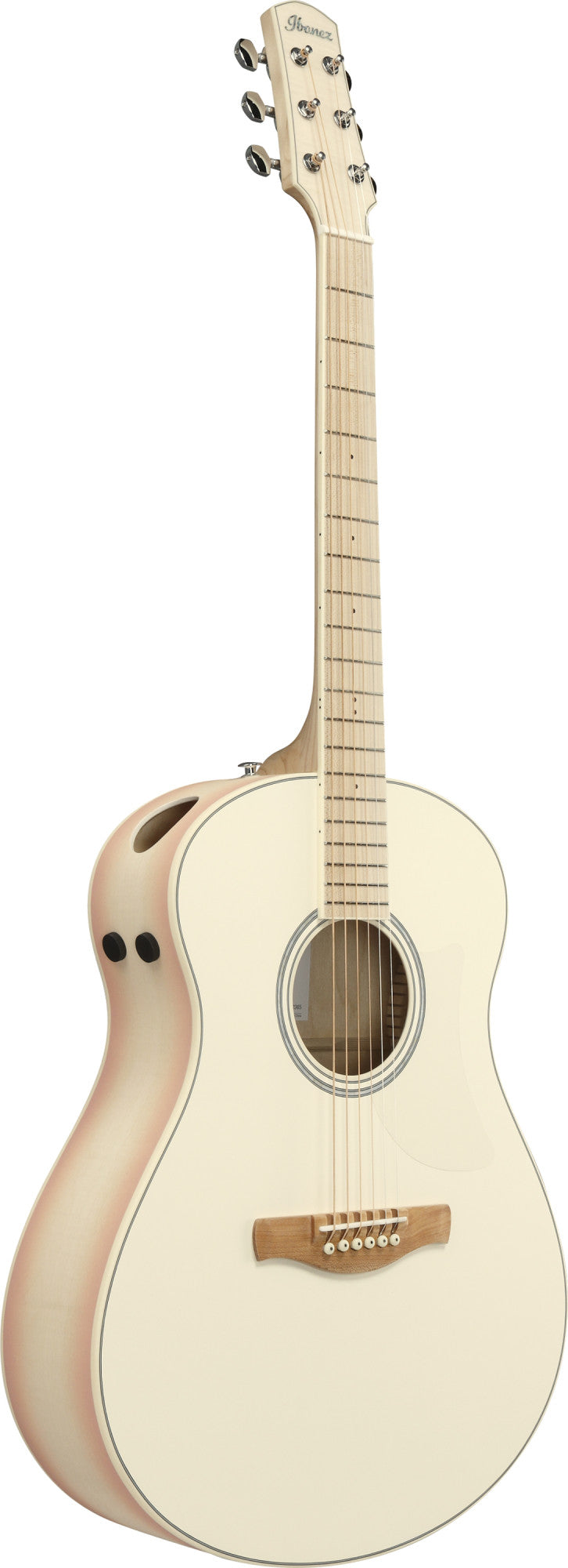 IBANEZ Advanced Acoustic AAM Akustikgitarre 6-String - Transparent Antique White Peach Fuzz Open Pore