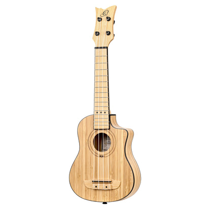 ORTEGA Bamboo Series Soprano Ukulele 4 String - Solid Bamboo Natural + Bag