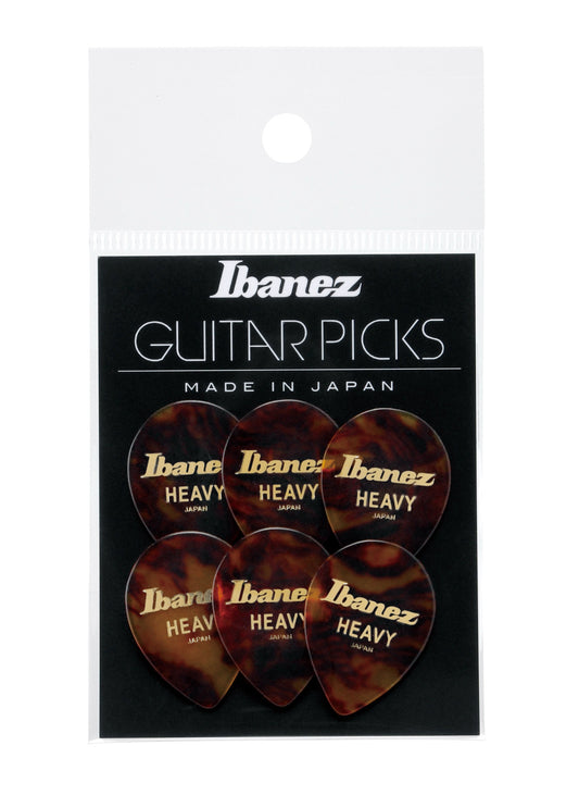 IBANEZ Celluloid Picks 6er Pack - Yellow Brown Marbled