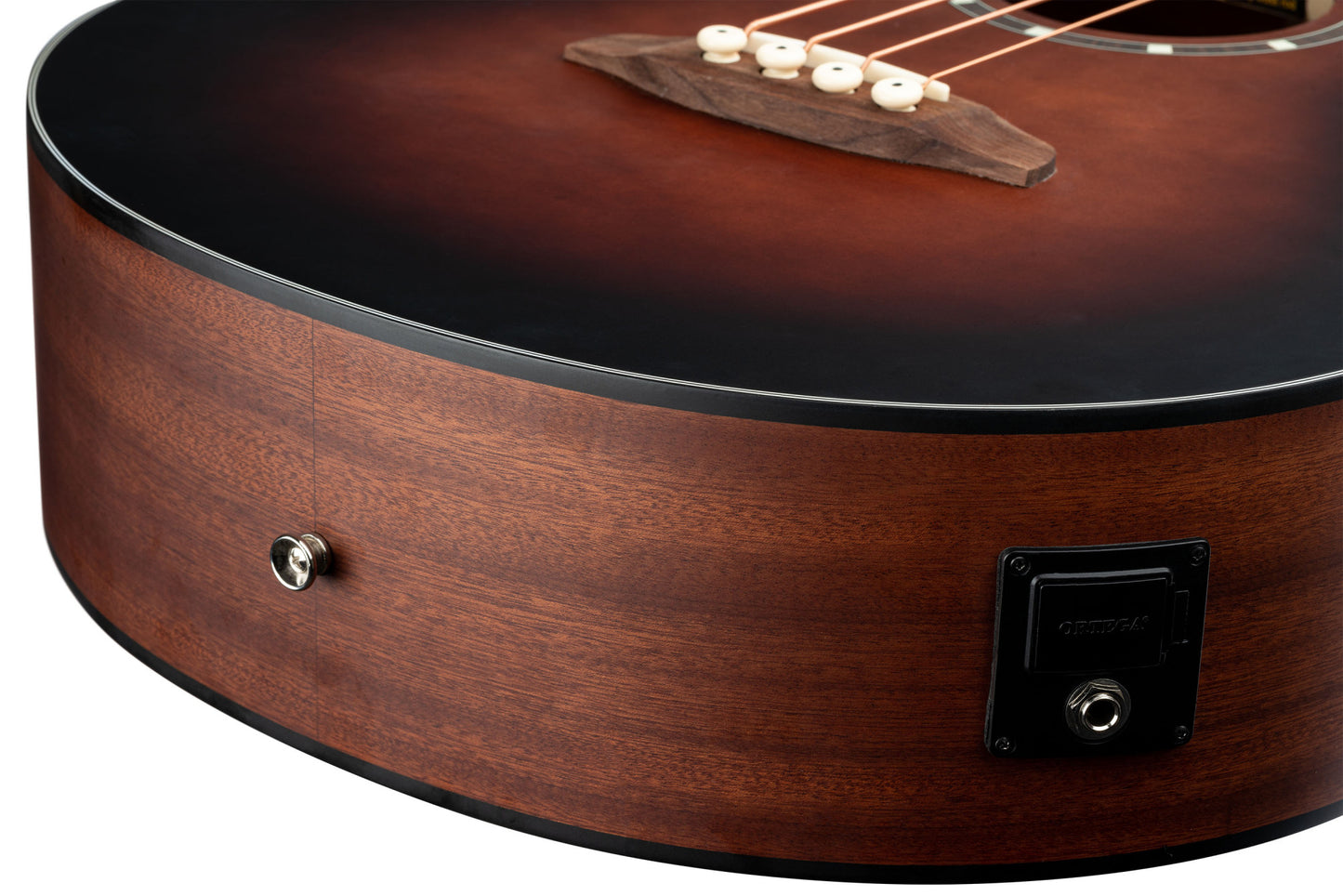 ORTEGA Deep Series 7 Medium Scale Acoustic Bass 4 String - Spruce / Mahogany Bourbon Fade