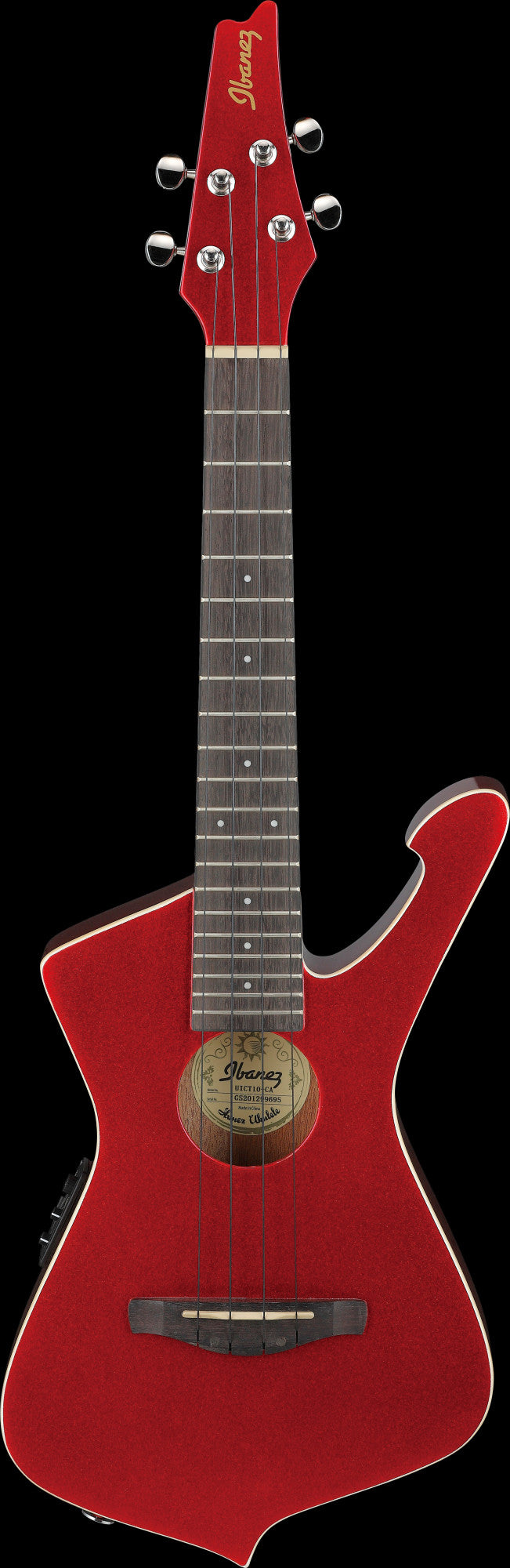 IBANEZ Iceman Tenor Ukulele 4-String - Candy Apple + Gig Bag